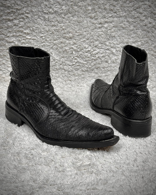 Italian Python Scales Dress Boots