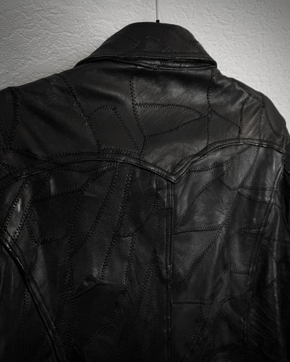 Hideaways Scar Stitched Leather Patchwork Jacket