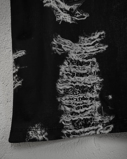 Roen Skulls & Leopard Pattern T-Shirt