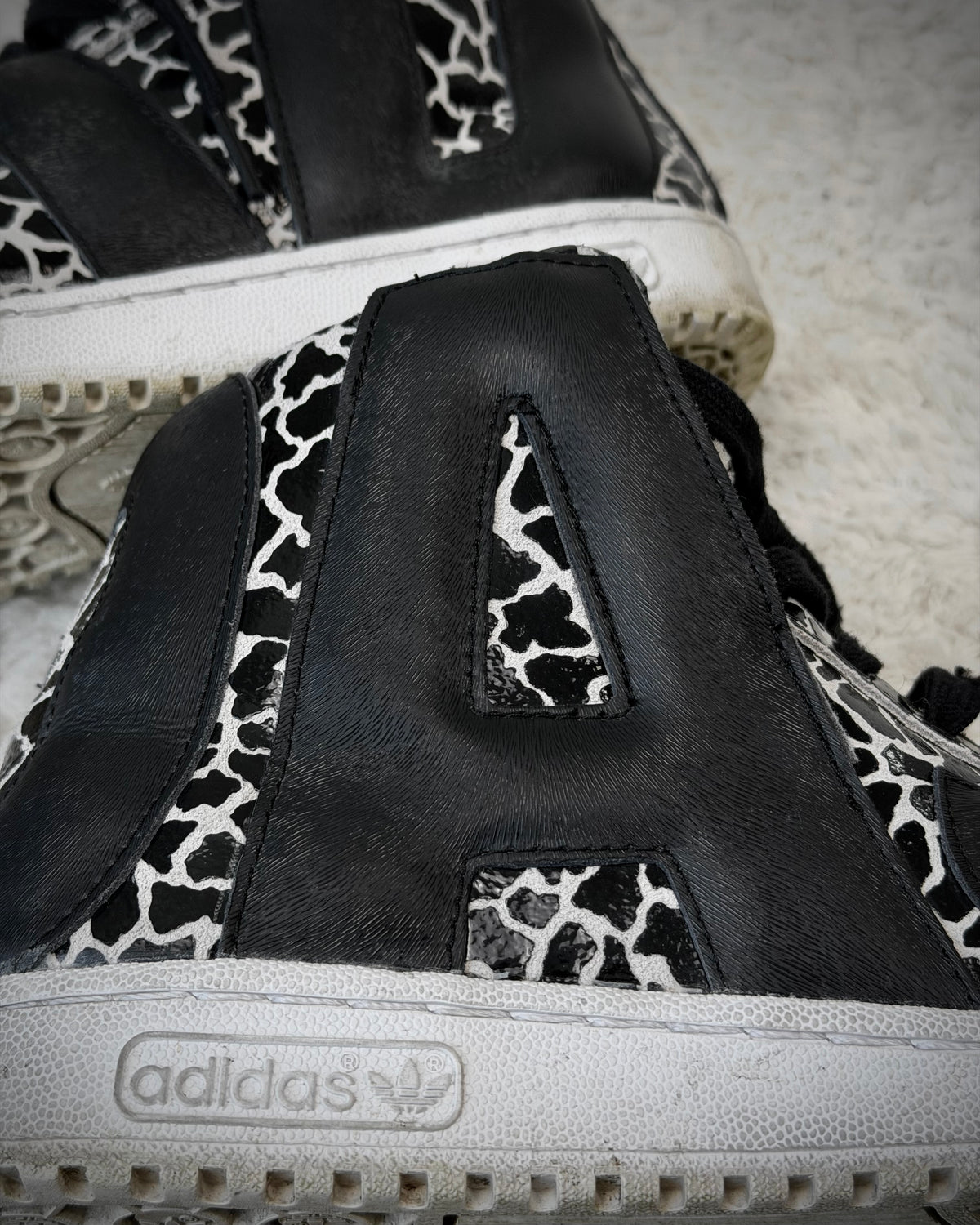 Adidas x Jeremy Scott Giraffe Letter Velcro Sneakers