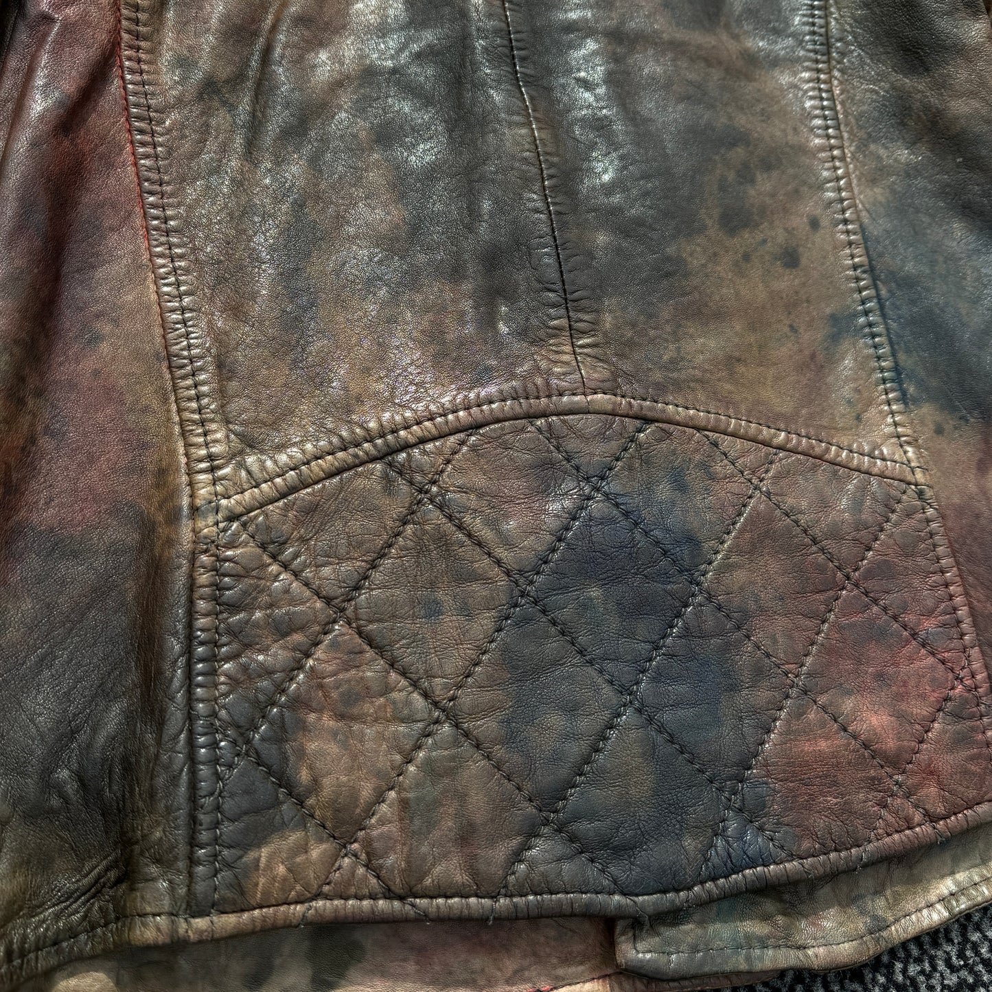 Tigha Faded Sheepskin Leather Jacket