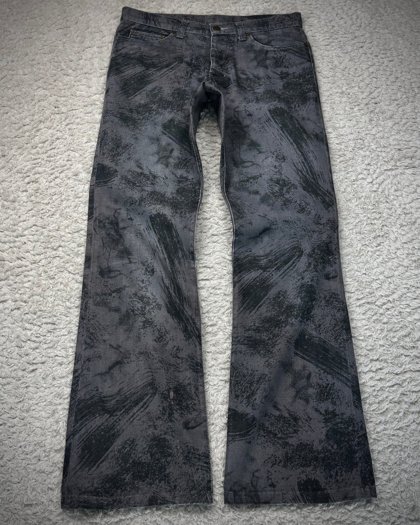 Tornado Mart Charcoal Washed Flared Pants