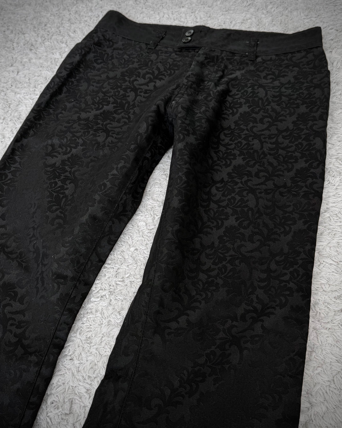 Morgan Homme Jacquard Flared Dress Pants