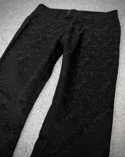 Morgan Homme Jacquard Flared Dress Pants