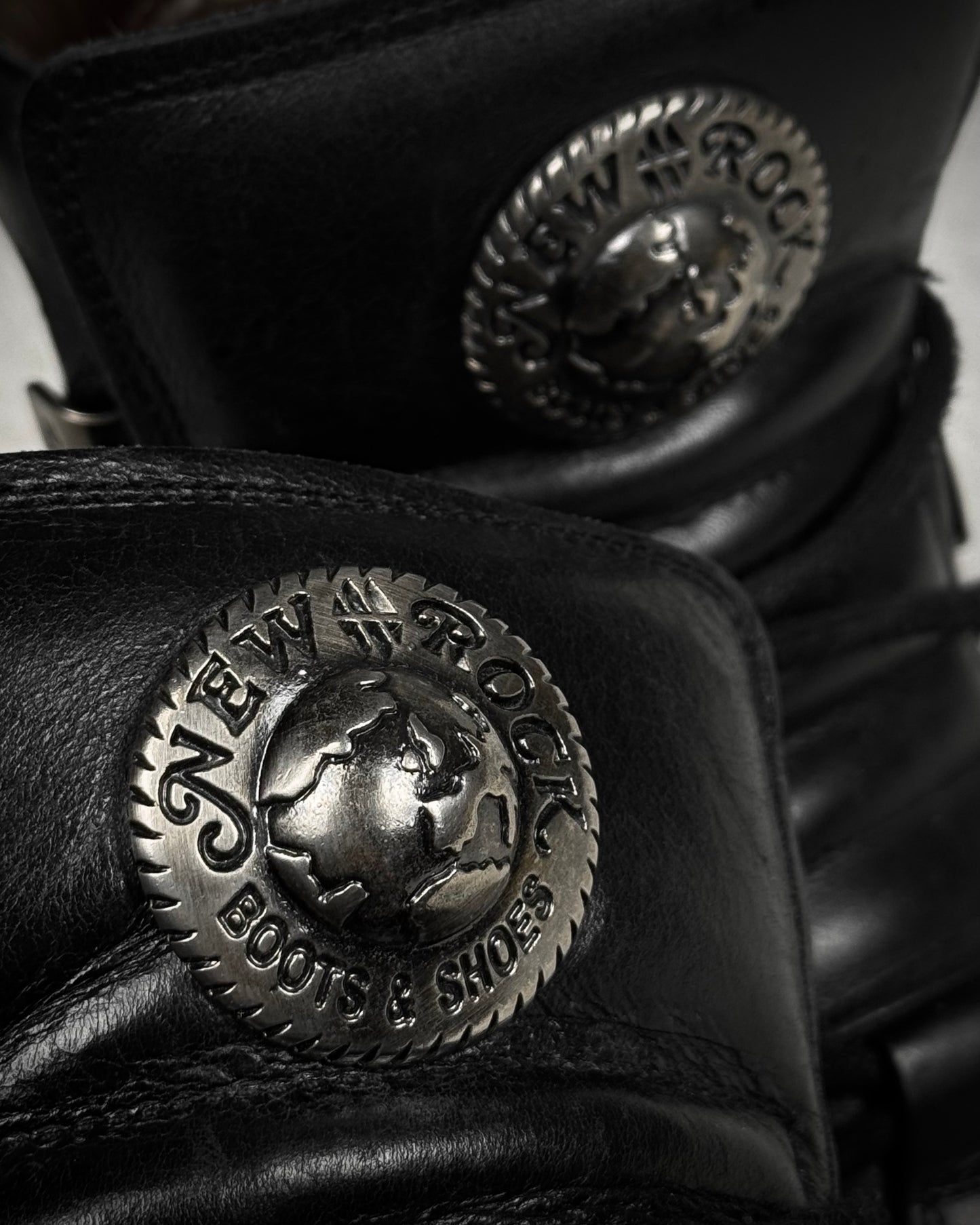 New Rock Steel Heel Leather Boots