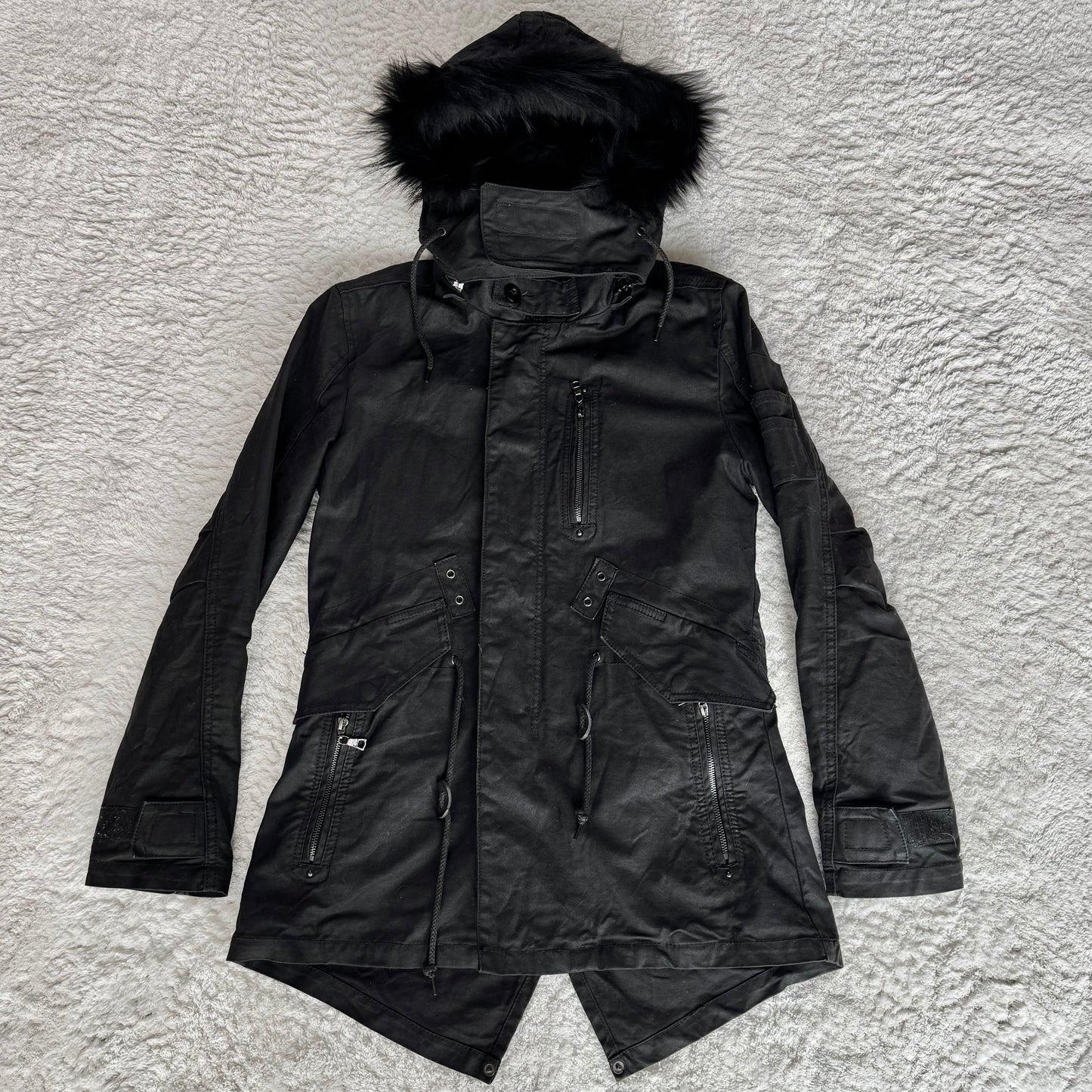Tornado Mart Waxed Raccoon Fur Parka