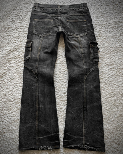 Lowbox Double Waisted Lace Up Bootcut Jeans