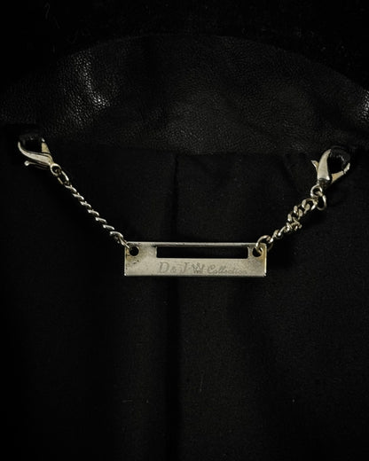 D&J Collection Leather Biker Jacket