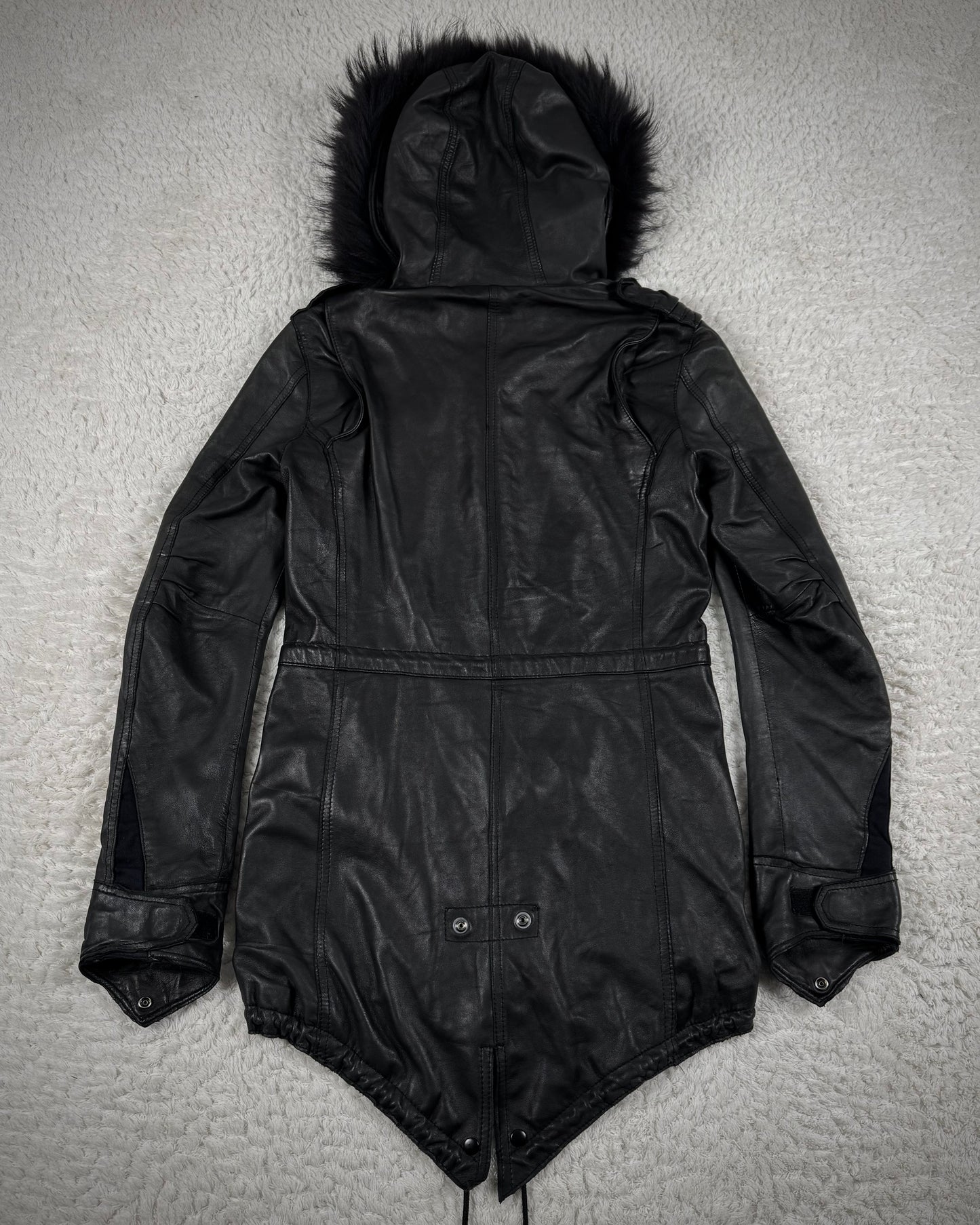 Buffalo Bobs Fur Hood Leather Parka