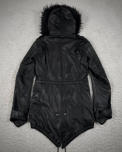 Buffalo Bobs Fur Hood Leather Parka