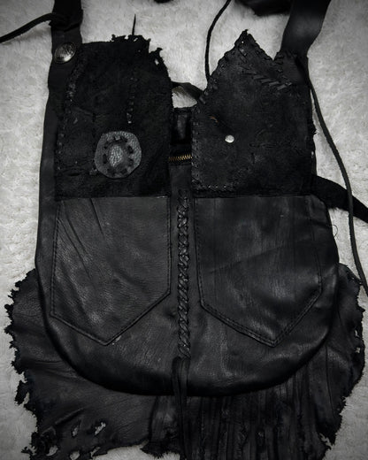 Raw Cut Crocodile Leather Shoulder Bag