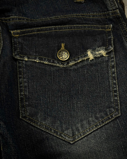Cool Drive Striker Spiral Lace Up Flared Jeans
