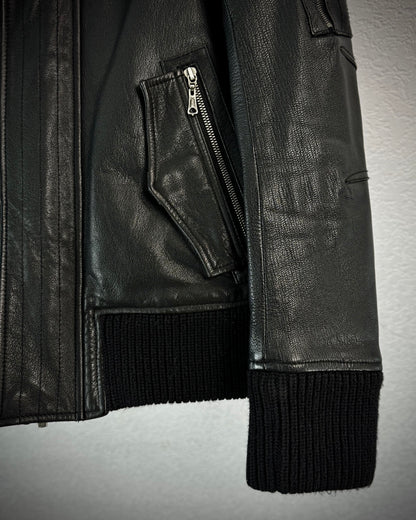 Yasuyuki Ishii Hooded Goatskin Leather Jacket