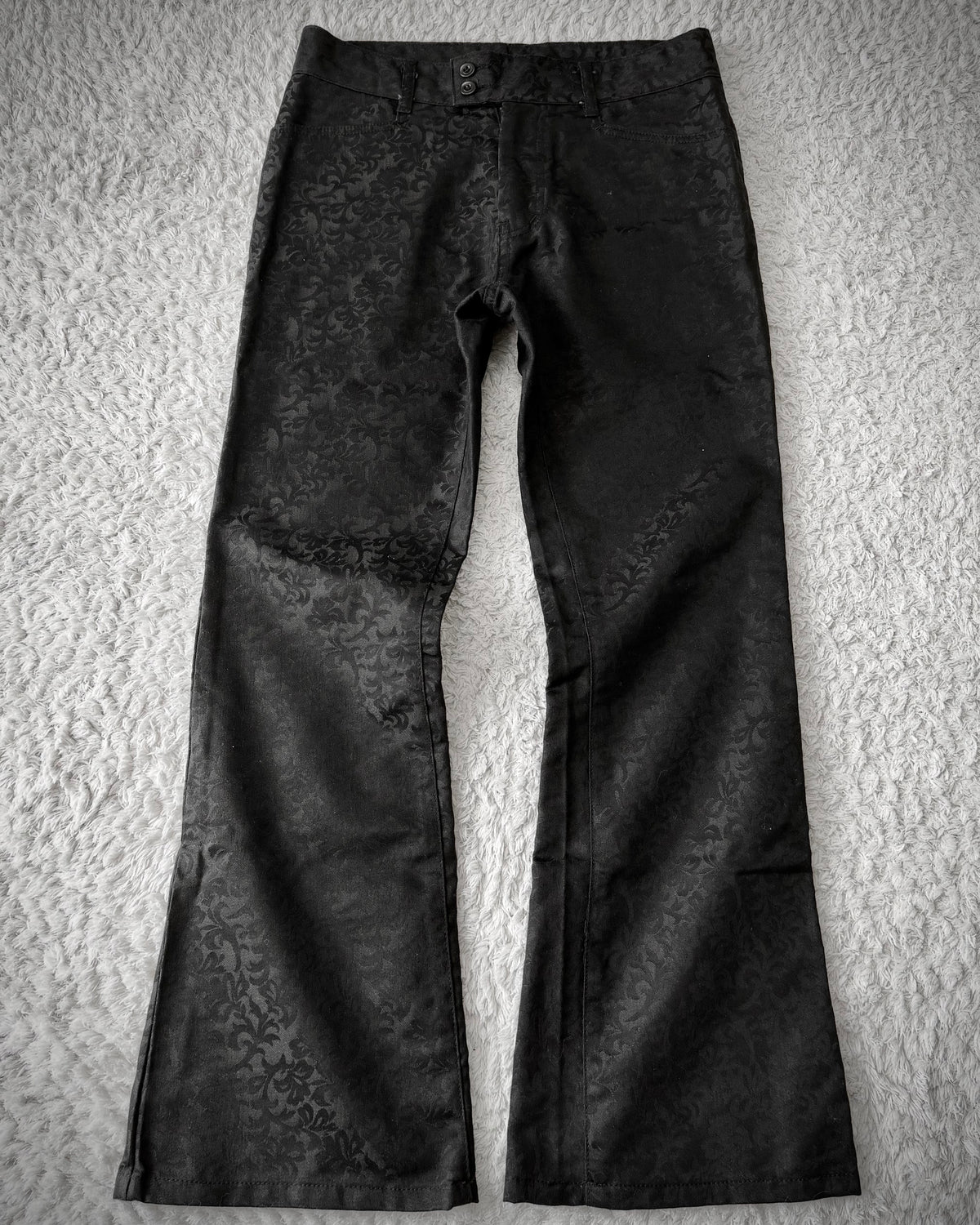 Morgan Homme Jacquard Flared Dress Pants