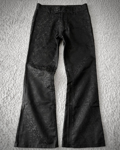 Morgan Homme Jacquard Flared Dress Pants