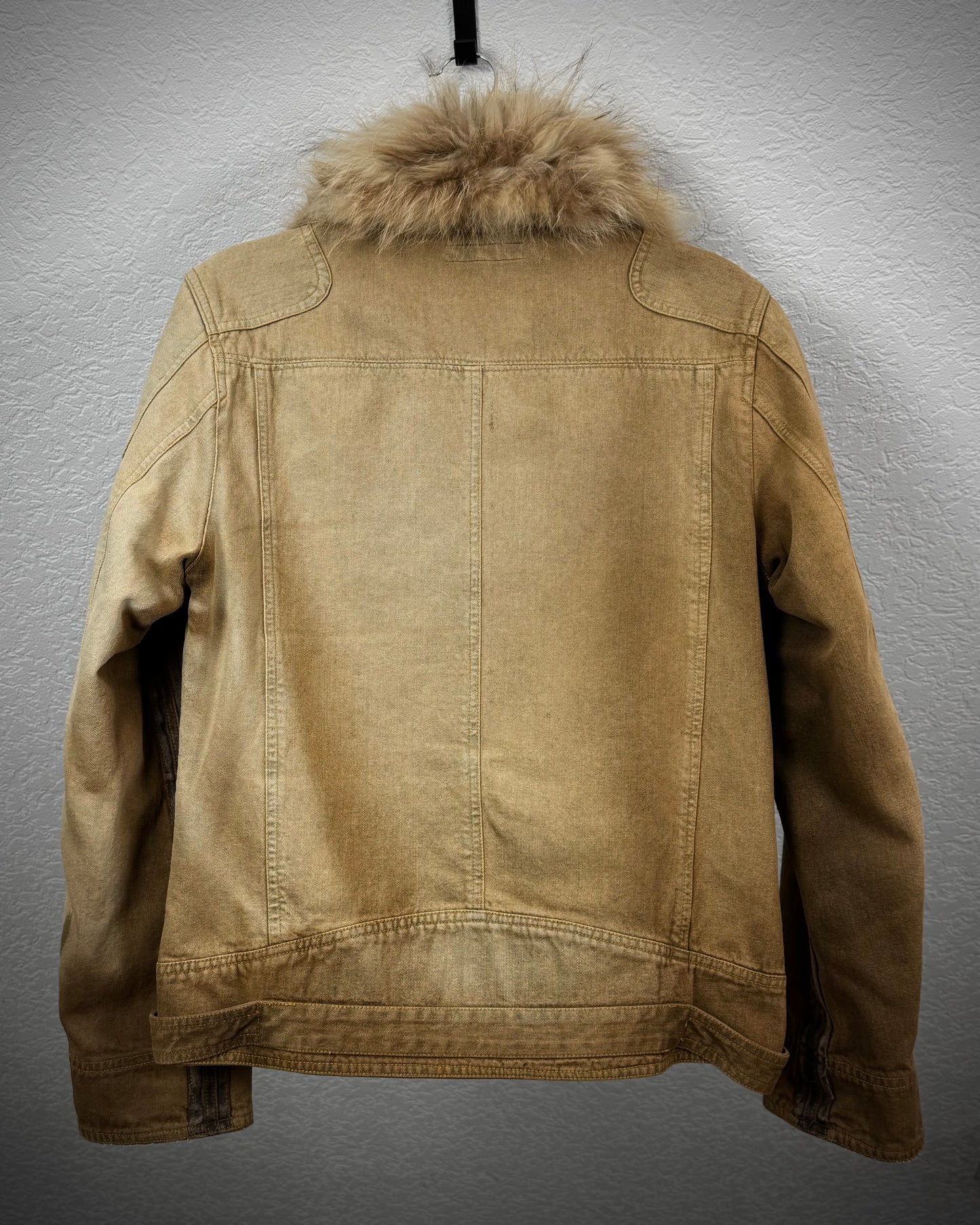 In The Attic Mud Washed Fur Jacket