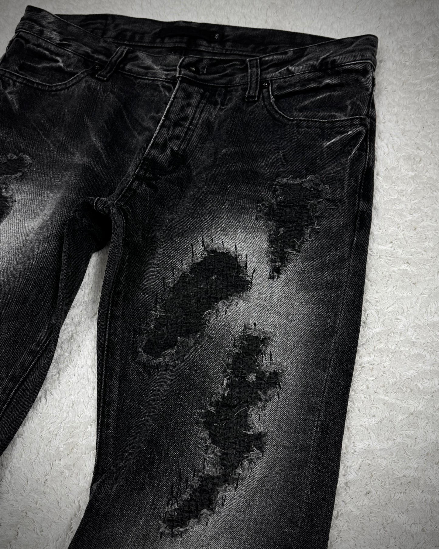 Fuga Repaired Distressing Bootcut Jeans