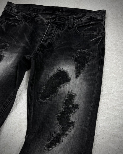 Fuga Repaired Distressing Bootcut Jeans