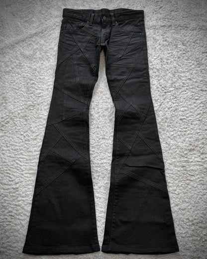 Tornado Mart Patchwork Flared Jeans