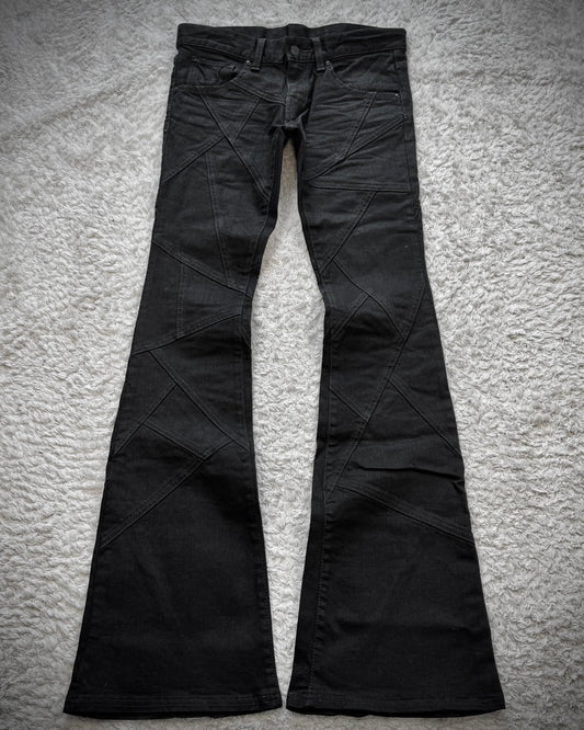 Tornado Mart Patchwork Flared Jeans
