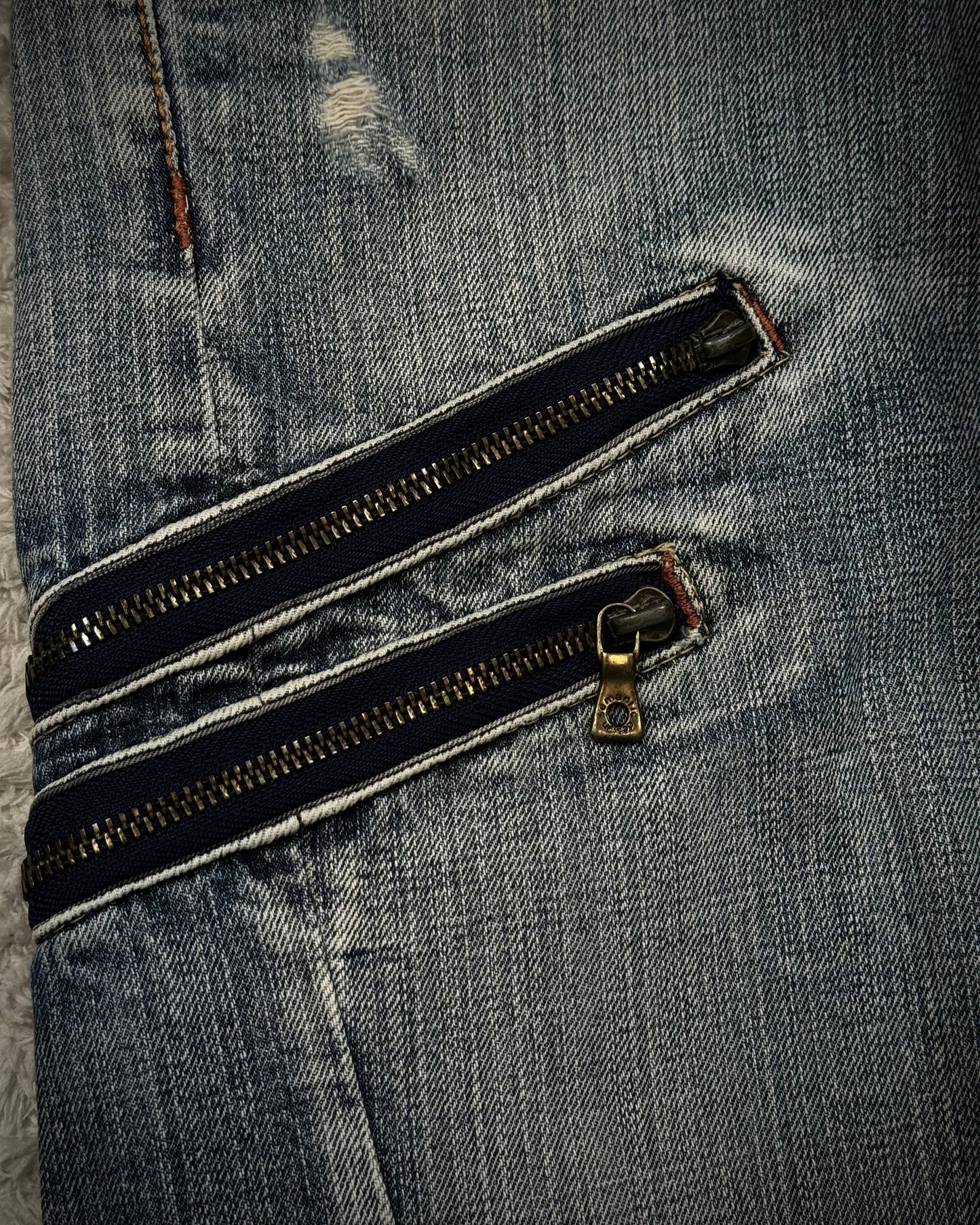 Semantic Design Python Detailed Spiral Flared Jeans