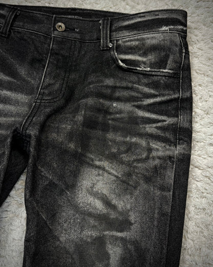 Of The Neige Charcoal Whisker Washed Bootcut Denim