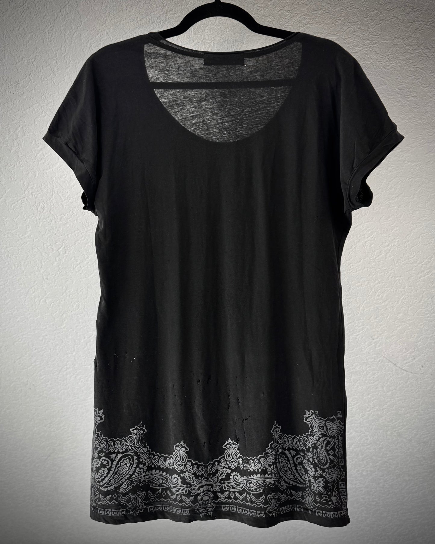Heaven & Earth Paisley Fringed T-Shirt