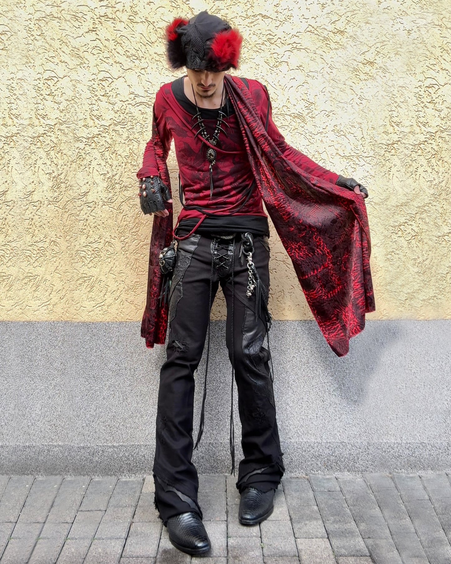 14th Addiction “Outrider 02” Lace Up Bootcut Pants
