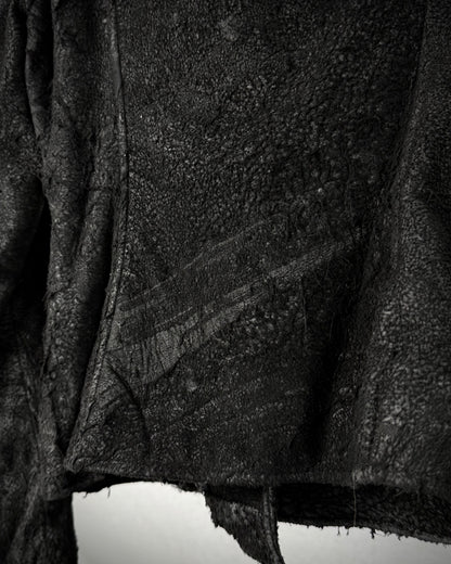 Tigha Blistered Sheepskin Leather Jacket