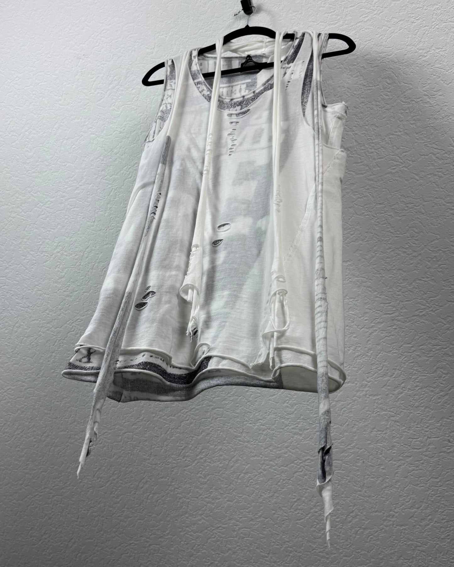 Share Spirit Double Layered String Attachments Tank Top