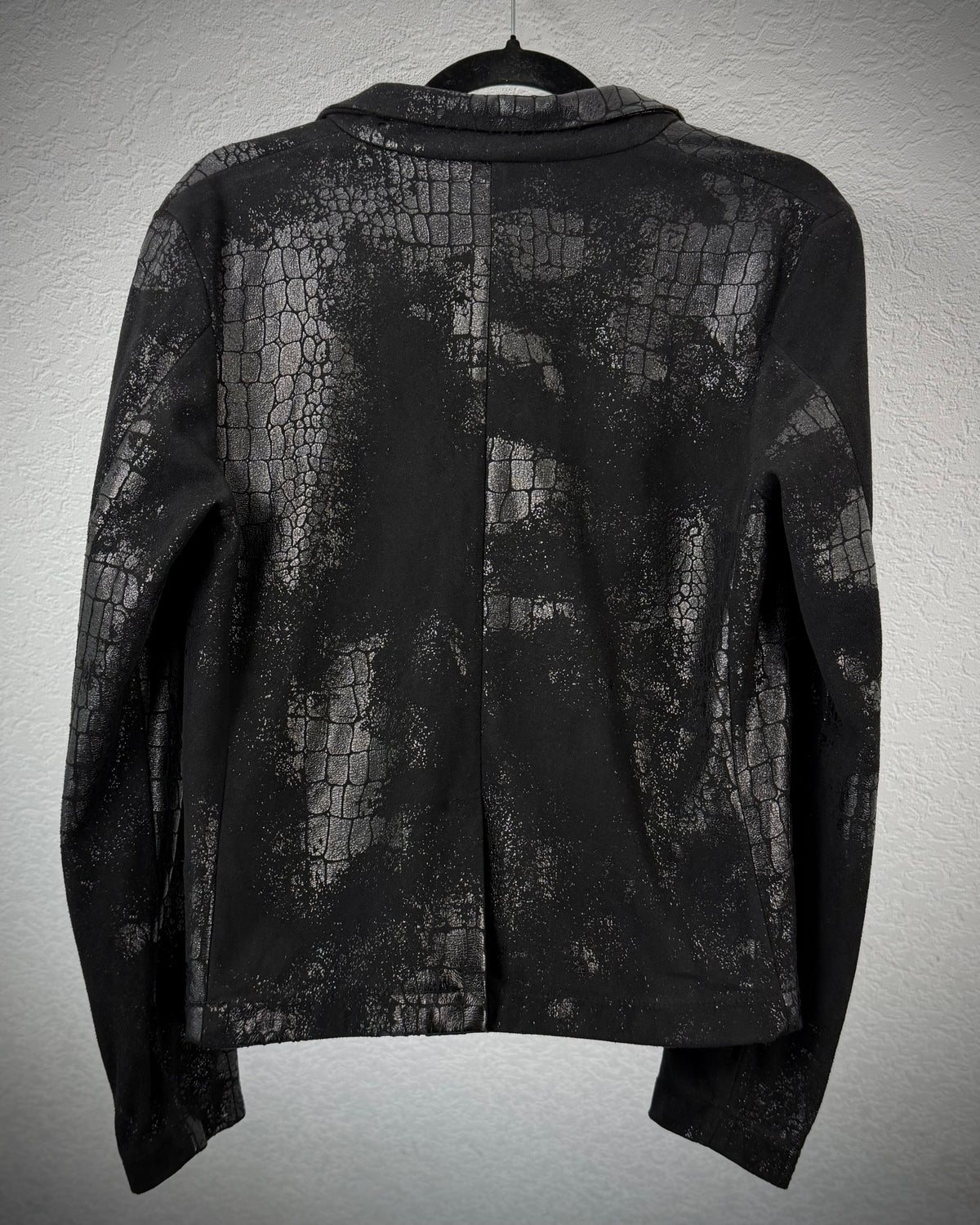 Xfrm Crocodile Waxed Peaked Blazer
