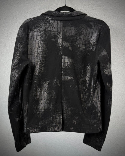 Xfrm Crocodile Waxed Peaked Blazer