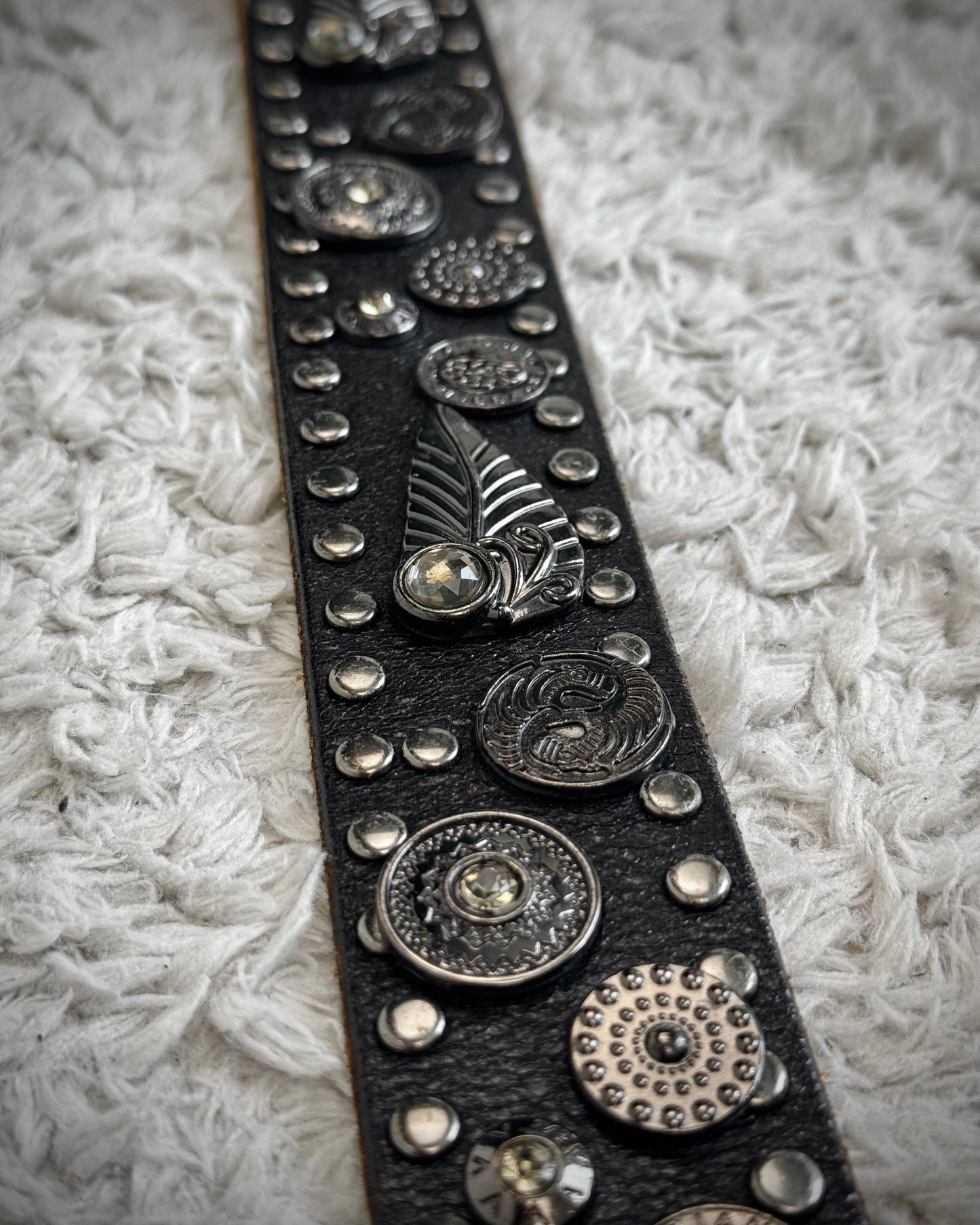 Diavlo Western Buckle Vintage Leather Belt