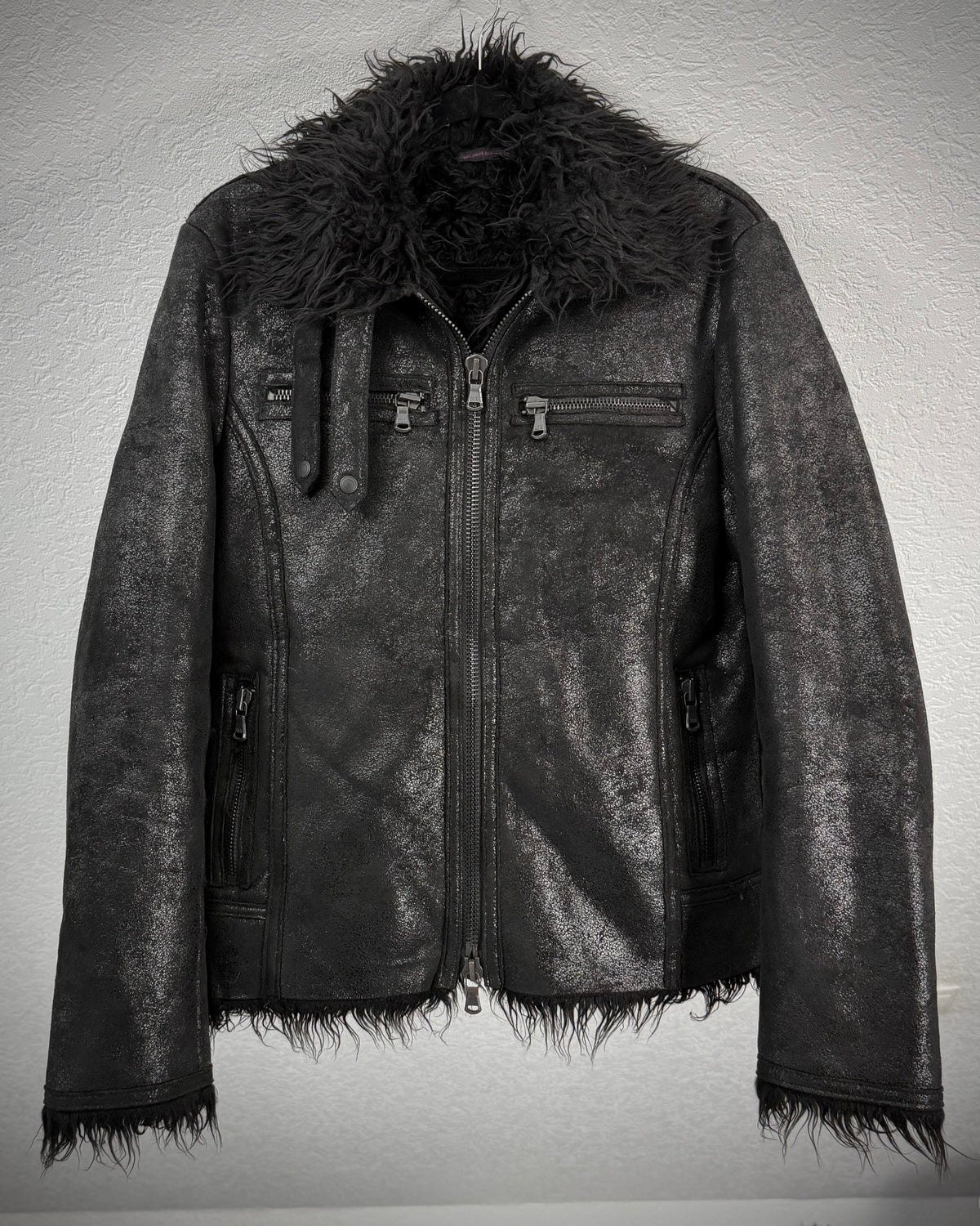 Custom Culture Luster Textured Full Fur Jacket