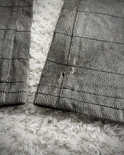 L7 Real Hip “Hagi” Textured Leather Bootcut Pants