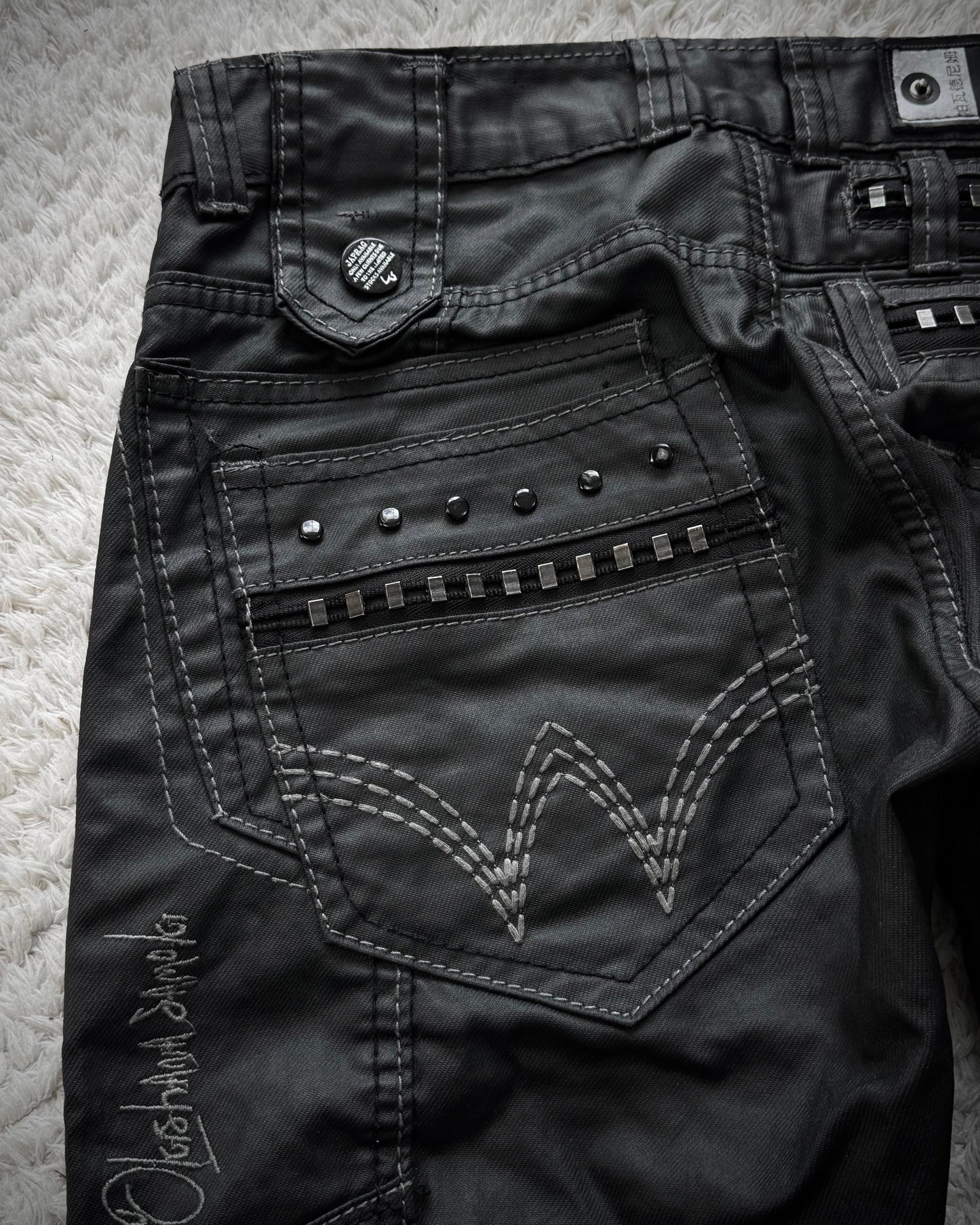Japrag Denim Waxed Stapled Multi Panel Jeans