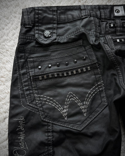 Japrag Denim Waxed Stapled Multi Panel Jeans