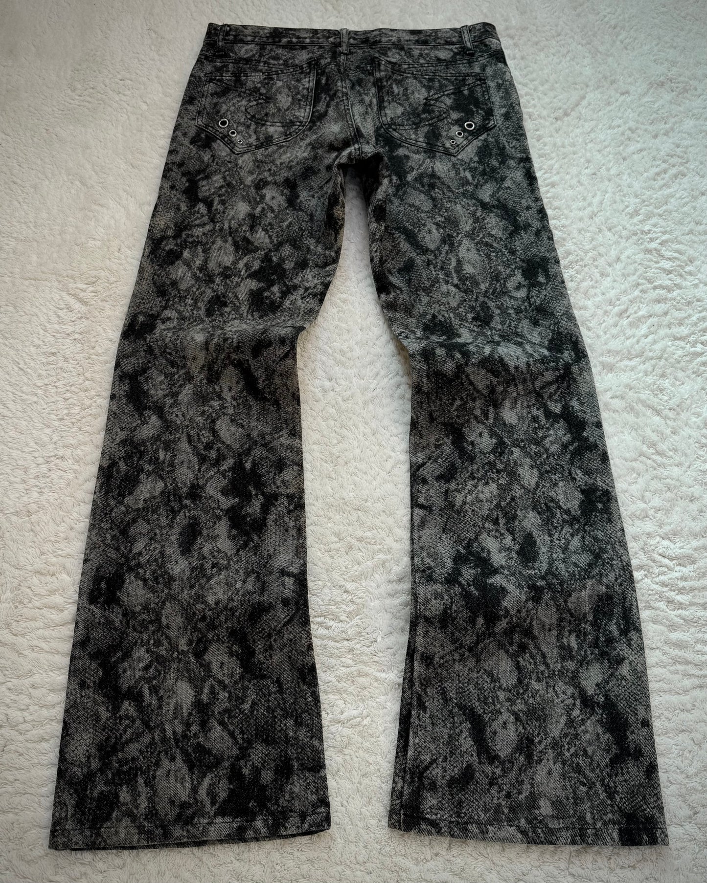 Semantic Design Shadow Python Pattern Bootcut Pants