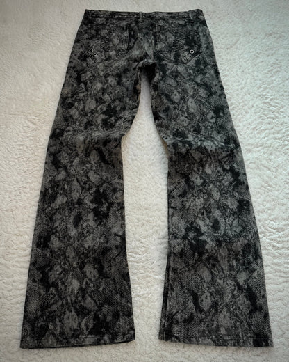 Semantic Design Shadow Python Pattern Bootcut Pants