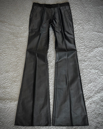 Tornado Mart Pin Striped Pleated Flared Dress Pants