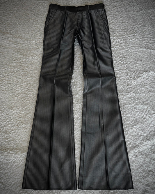 Tornado Mart Pin Striped Pleated Flared Dress Pants