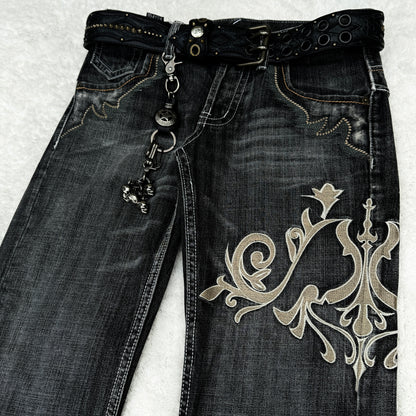 Tornado Mart „Tribal“ Embroidery Flared Jeans