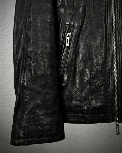 CAV-000 Chained Full-Grain Leather Jacket