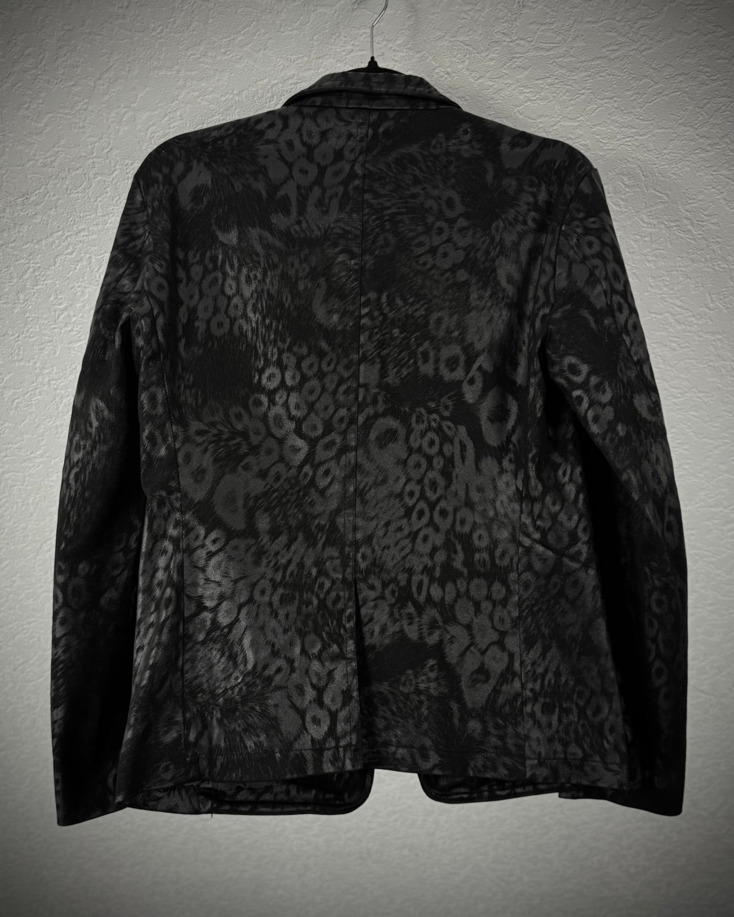 Tornado Mart Leopard Waxed Blazer