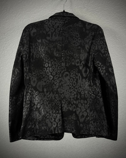 Tornado Mart Leopard Waxed Blazer