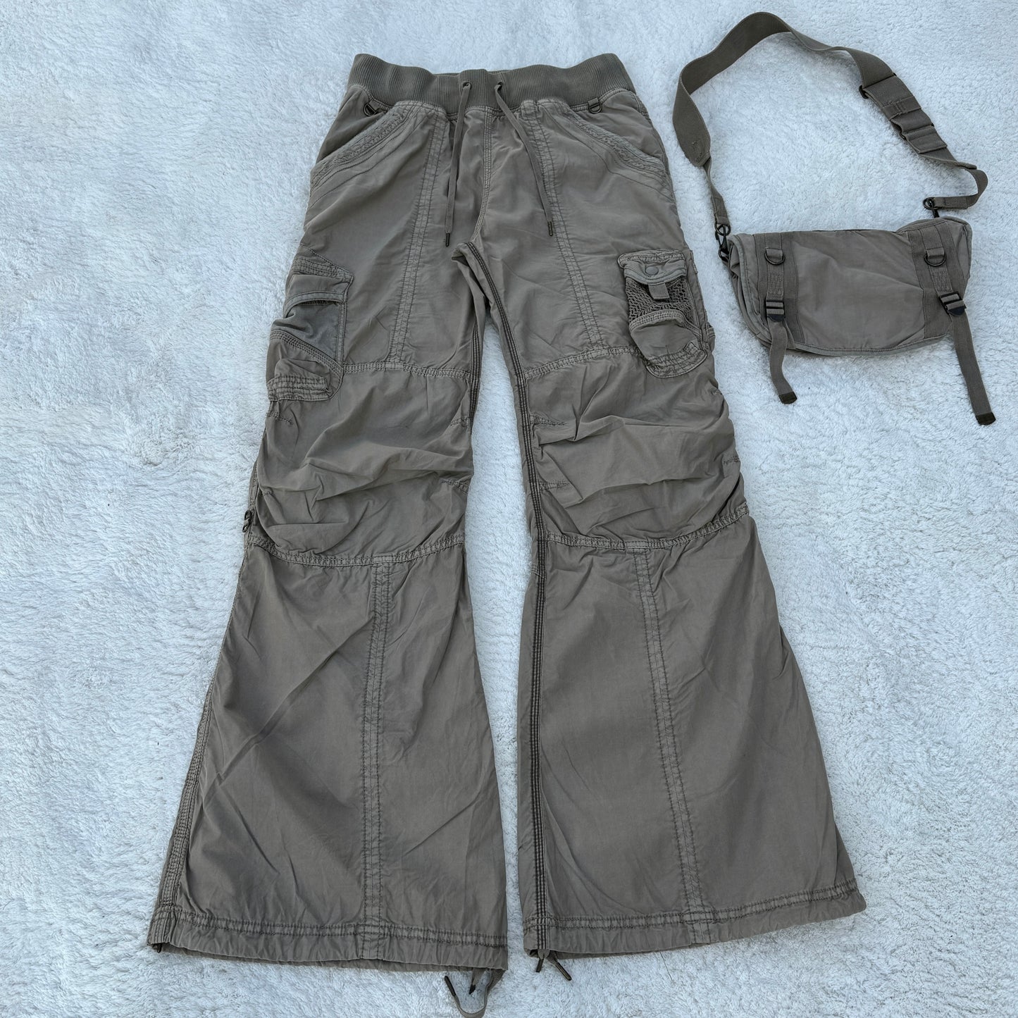 G.O.A Waist Bag Military Flared Cargo Pants