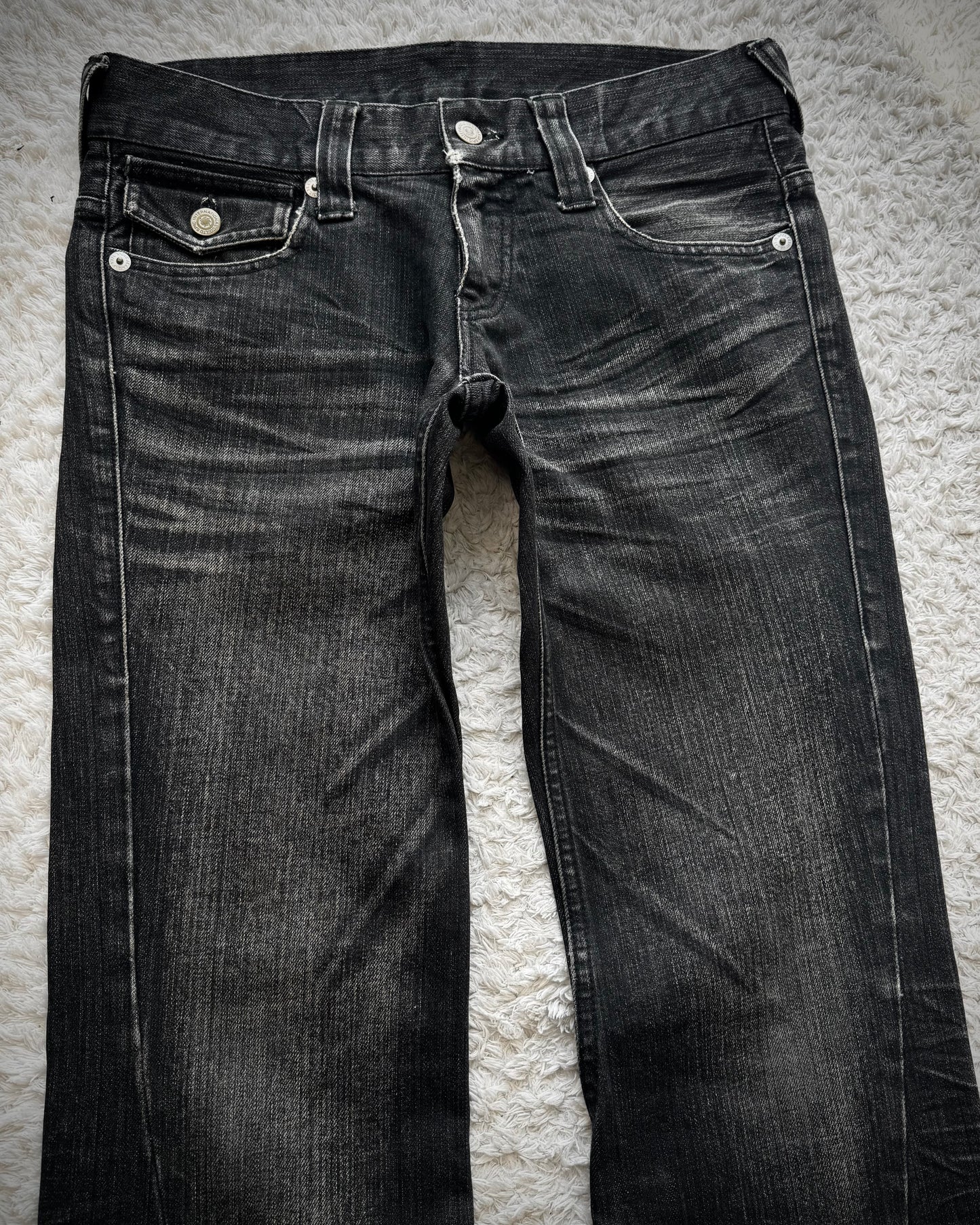 Tornado Mart Clawmarks Washed Spiral Flared Jeans