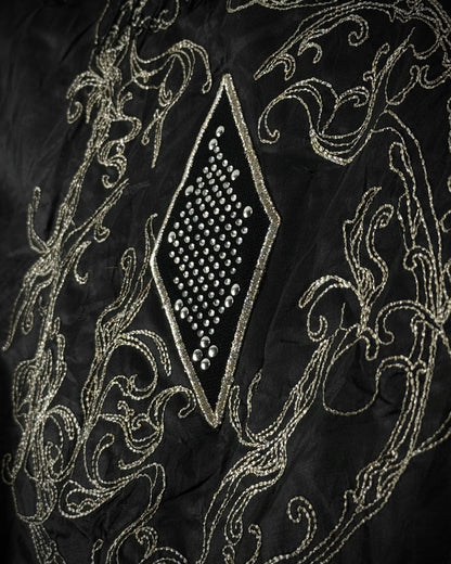 Midas Fur Layered Embroidered Jacket