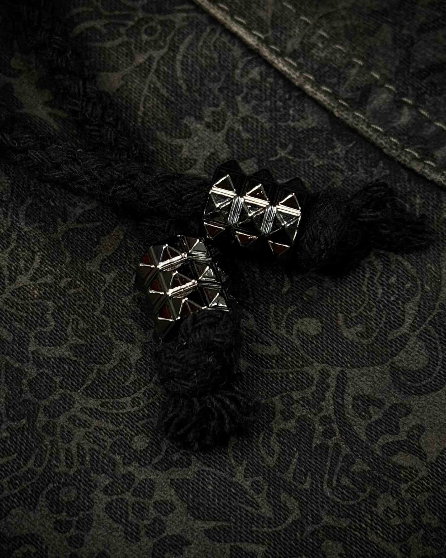 Tornado Mart Lace Up Antique Pattern Flared Pants