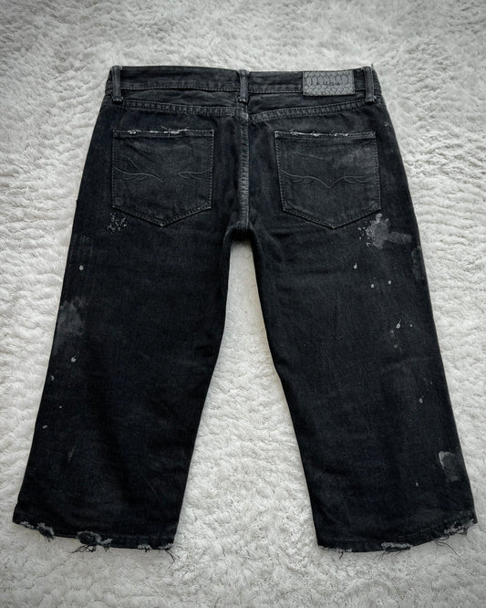 Fuga Whisker Waxed Jeans Shorts